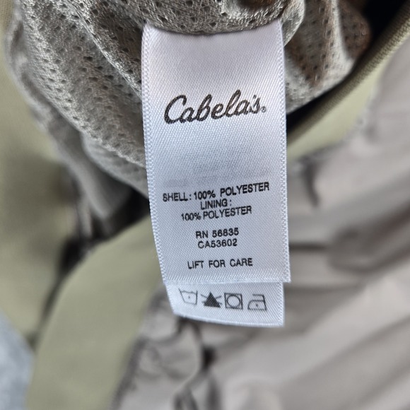 Cabelas V-neck Pullover‎ Sweatshirt Men's 2XL Beige Windbreaker Golf Outdoor EUC - Picture 6 of 6